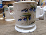Vtg J.P.L Limoges France China Shaving Mug Cup Hand Painted Floral Gold Trim