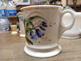 Vtg J.P.L Limoges France China Shaving Mug Cup Hand Painted Floral Gold Trim