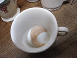 Vtg J.P.L Limoges France China Shaving Mug Cup Hand Painted Floral Gold Trim