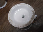 Vtg J.P.L Limoges France China Shaving Mug Cup Hand Painted Floral Gold Trim