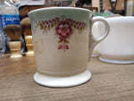 Vtg China Shaving Mug Cup Hand Painted Floral Vines Wreath Trim