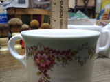 Vtg China Shaving Mug Cup Hand Painted Floral Vines Wreath Trim
