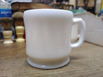 Vtg Hazel Atlas? Milk Glass Shaving Footed Mug Cup 3.5" Tall D Handle 1940s-50s