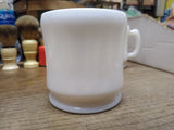 Vtg Hazel Atlas? Milk Glass Shaving Footed Mug Cup 3.5" Tall D Handle 1940s-50s
