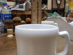 Vtg Hazel Atlas? Milk Glass Shaving Footed Mug Cup 3.5" Tall D Handle 1940s-50s