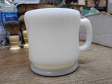 Vtg Hazel Atlas? Milk Glass Shaving Footed Mug Cup 3.5" Tall Circa 1940s 1950s *