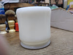 Vtg Hazel Atlas? Milk Glass Shaving Footed Mug Cup 3.5" Tall Circa 1940s 1950s *