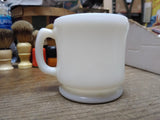 Vtg Hazel Atlas? Milk Glass Shaving Footed Mug Cup 3.5" Tall Circa 1940s 1950s *
