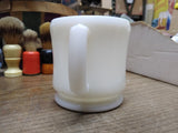 Vtg Hazel Atlas? Milk Glass Shaving Footed Mug Cup 3.5" Tall Circa 1940s 1950s *