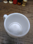Vtg Hazel Atlas? Milk Glass Shaving Footed Mug Cup 3.5" Tall Circa 1940s 1950s *