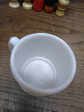 Vtg Hazel Atlas? Milk Glass Shaving Footed Mug Cup 3.5" Tall Circa 1940s 1950s *