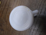 Vtg Hazel Atlas? Milk Glass Shaving Footed Mug Cup 3.5" Tall Circa 1940s 1950s *