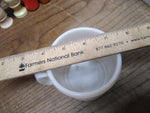 Vtg Hazel Atlas? Milk Glass Shaving Footed Mug Cup 3.5" Tall Circa 1940s 1950s *