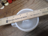 Vtg Hazel Atlas? Milk Glass Shaving Footed Mug Cup 3.5" Tall Circa 1940s 1950s *