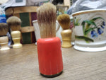 Vtg Ever Ready USA 69 Orange Shaving Brush Sterilized Set In Plastic Badger Hair