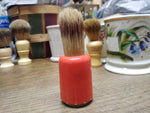 Vtg Ever Ready USA 69 Orange Shaving Brush Sterilized Set In Plastic Badger Hair