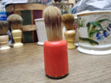 Vtg Ever Ready USA 69 Orange Shaving Brush Sterilized Set In Plastic Badger Hair