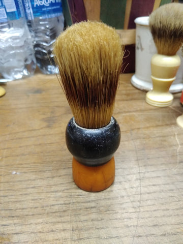Vtg Fuller Shaving Brush Sterilized Set In Rubber Badger Hair Made in USA!
