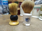 Vtg 2 Piece P&R Shaving Brush Lot Ever Ready Hard Rubber Fly Fishing Badger Hair