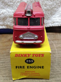Vtg Meccano Dinky Toys Diecast 259 Fire Engine Truck w/Ladder Windows Orig Box