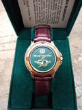 Vtg OBERG INDUSTRIES Men's Quartz Wrist Watch 1948-1998 w/Box Works Nice Shape!