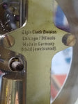 Vtg Elgin Electronics 6 J Unadj Skeleton Acrylic Desk Mantel Clock Parts/Repair