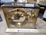 Vtg Elgin Electronics 6 J Unadj Skeleton Acrylic Desk Mantel Clock Parts/Repair