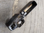 Vtg 2005 ZIPPO Logo Black Matte Red Border Cigarette Lighter Nice Snap!