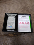 NOS Sealed 2014 ZIPPO Logo White Wolf Black Matte Cigarette Lighter Made In USA!