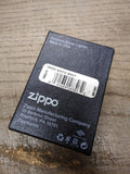 NOS Sealed 2014 ZIPPO Logo White Wolf Black Matte Cigarette Lighter Made In USA!