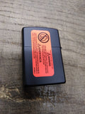NOS Sealed 2014 ZIPPO Logo White Wolf Black Matte Cigarette Lighter Made In USA!