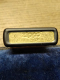 NOS Sealed 2014 ZIPPO Logo White Wolf Black Matte Cigarette Lighter Made In USA!