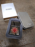 NOS 2002 Sealed ZIPPO Camel Sunburst Midnight Chrome Cigarette Lighter USA w/Tin