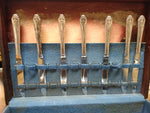 Vtg 47 Pc Holmes & Edwards Inlaid Silver Plated Lovely Lady Flat Ware Set w/Case