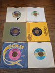 Vtg 6 Pc 45 RPM Record Lot Mungo Jerry Sammy Davis Taco John Denver Leo Sayer