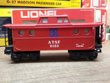 Vtg O Gauge Lionel Train Lighted Porthole Caboose 6 9163 ATSF Santa Fe 1973 Box!