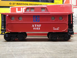 Vtg O Gauge Lionel Train Lighted Porthole Caboose 6 9163 ATSF Santa Fe 1973 Box!