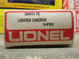 Vtg O Gauge Lionel Train Lighted Porthole Caboose 6 9163 ATSF Santa Fe 1973 Box!
