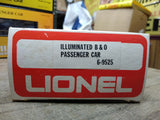 Vtg O Gauge Lionel Train Lighted B&O Emerald Brook 9525 Passenger Car w/Box Nice