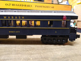 Vtg O27 Gauge MTH Train Lighted WABASH Windy City #6 Passenger Car w/Box Nice