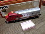 Vtg HO Scale 2 Pc Tyco Santa Fe 4015 Diesel Locomotive Train Lot Works/Non Works