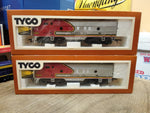 Vtg HO Scale 2 Pc Tyco Santa Fe 4015 Diesel Locomotive Train Lot Works/Non Works