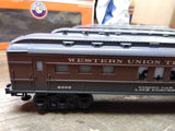 Lionel Train O Gauge 4 Pc Set Western Union Telegraph 2308 Dining&1307 Camp Car