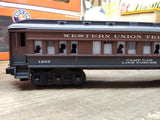 Lionel Train O Gauge 4 Pc Set Western Union Telegraph 2308 Dining&1307 Camp Car