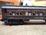 Lionel Train O Gauge 4 Pc Set Western Union Telegraph 2308 Dining&1307 Camp Car