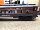 Lionel Train O Gauge 4 Pc Set Western Union Telegraph 2308 Dining&1307 Camp Car