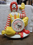 Vtg Rare Burwood Prod 1981 McDonalds Ronald McDonald Wall Clock 15" Works Great!