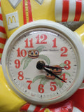 Vtg Rare Burwood Prod 1981 McDonalds Ronald McDonald Wall Clock 15" Works Great!