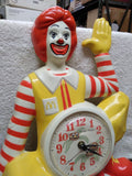 Vtg Rare Burwood Prod 1981 McDonalds Ronald McDonald Wall Clock 15" Works Great!