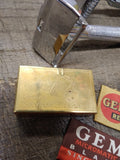 Vtg 2 Piece Safety Razor Lot Gem Ever Ready with Blade Bank and Original Blades